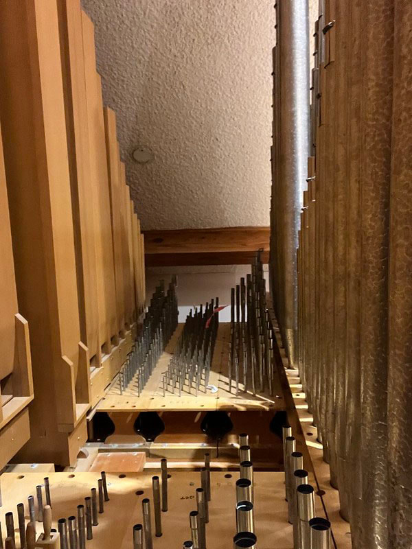 Installation process for 
Rodgers 235 interfaced with the church's Wicks Pipe Organ